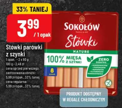 Stówki parówki z szynki Sokołów Nature