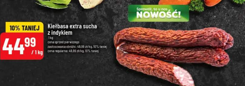 Kiełbasa extra sucha z indykiem