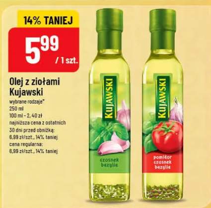 Olej z ziołami Kujawski pomidor czosnek bazylia