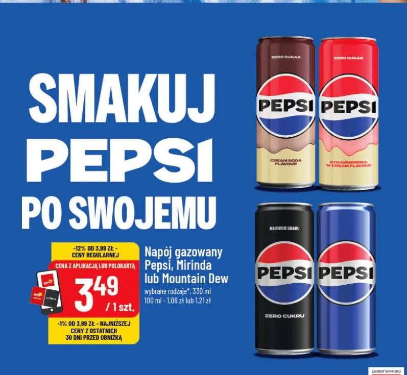 Napój gazowany Pepsi Maximum Smaku