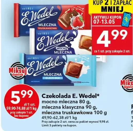 Czekolada E.Wedel mleczna klasyczna