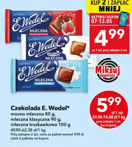 Czekolada E.Wedel mocno mleczna