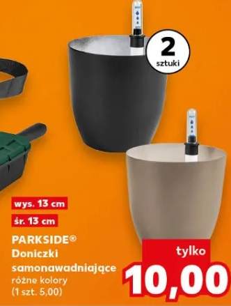 Doniczki samonawadniające Parkside wys. 13cm śr. 13cm