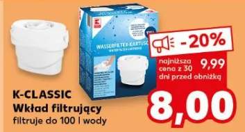 Wkład filtrujący K-Classic filtruje do 100l wody