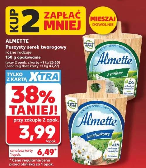 Serek twarogowy puszysty Almette