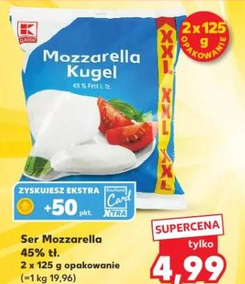 Ser Mozzarella K Classic 45% tł.