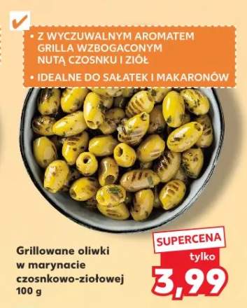 Grillowane oliwki w marynacie czosnkowo-ziołowej
