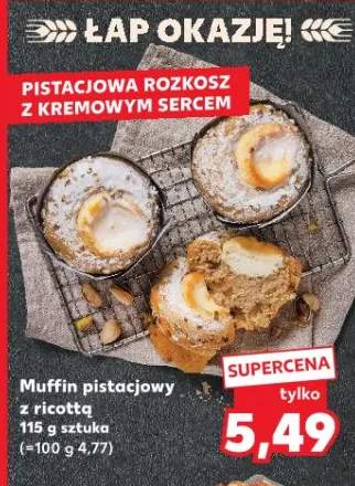 Muffin pistacjowy z ricottą