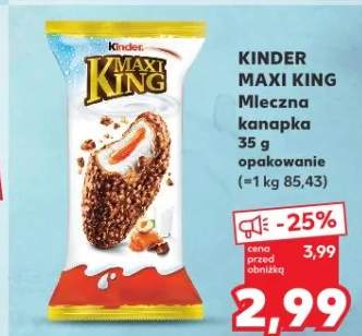 Mleczna kanapka Kinder Maxi King