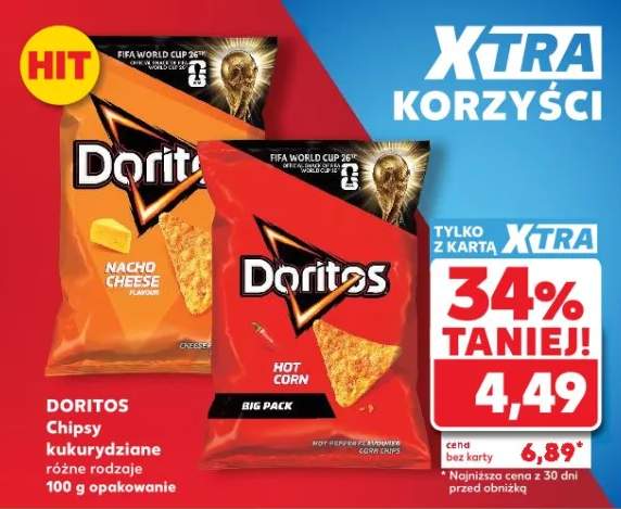 Chipsy kukurydziane Doritos Nacho Cheese
