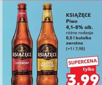 Piwo Książęce 4,1-8% alk.