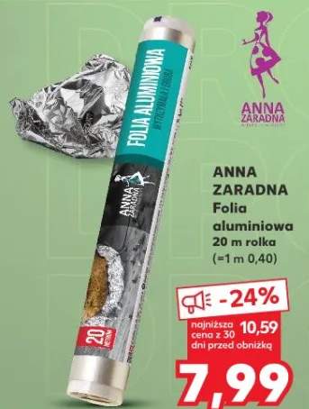 Folia aluminiowa Anna Zaradna 20m rolka