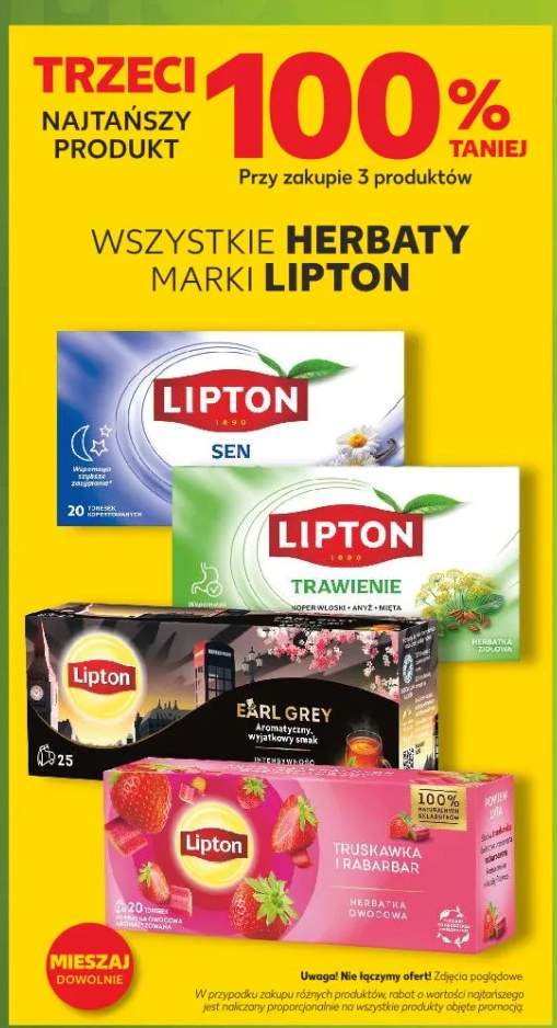 Herbata Lipton Truskawka i Rabarbar owocowa