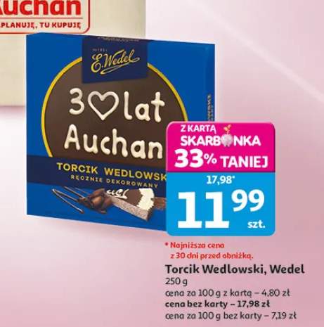 Torcik Wedlowski E.Wedel ręcznie dekorowany