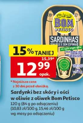 Sardynki bez skóry i ości w oliwie z oliwek Bom Petisco