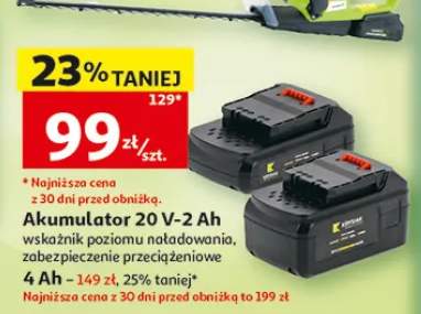Akumulator 20V-4Ah wskaźnik poziomu naładowania zabezpieczenie przeciążeniowe