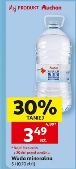 Woda mineralna niegazowana Auchan