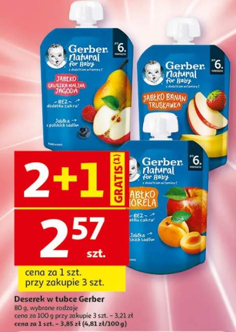 Deserek w tubce Gerber jabłko morela