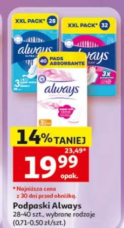 Podpaski Always XXL Pack