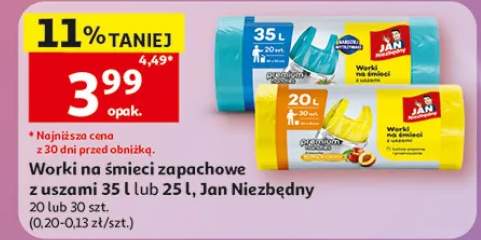 Worki na śmieci zapachowe z uszami Jan Niezbędny 25l