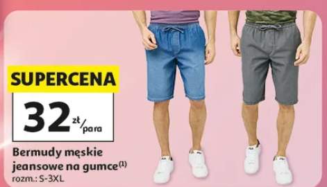 Bermudy męskie jeansowe na gumce Inextenso rozm. S-3XL