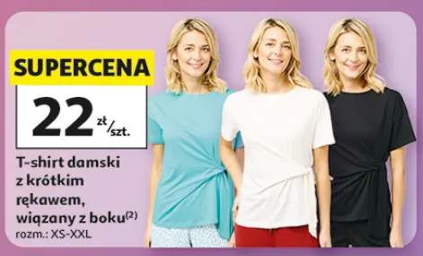 T-shirt damski z krótkim rękawem wiązany z boku Inextenso rozm. XS-XXL