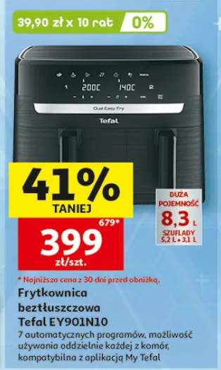 Frytkownica beztłuszczowa Tefal EY901N10