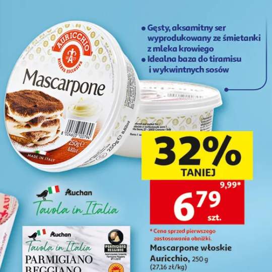 Mascarpone włoskie Auricchio