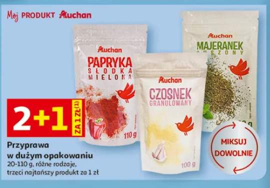 Przyprawa w dużym opakowaniu Auchan czosnek granulowany