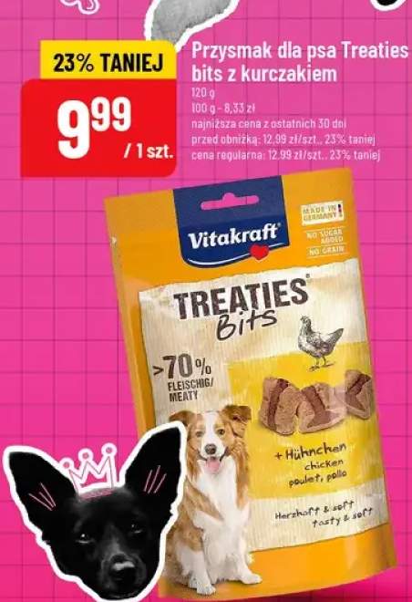 Przysmak dla psa Vitakraft Treaties Bits z kurczakiem