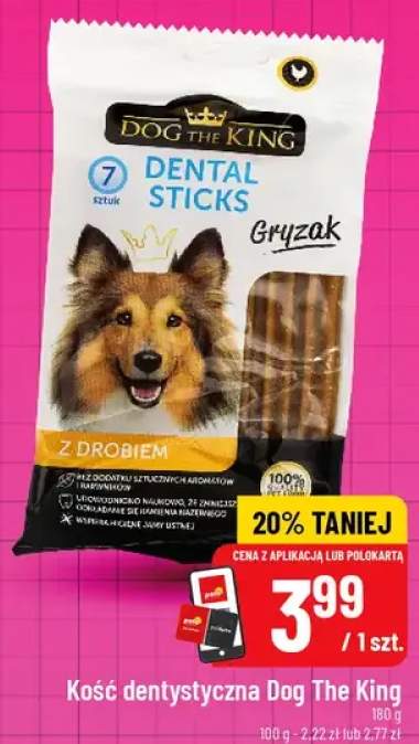 Kość dentystyczna Dog The King Dental Sticks Gryzak z drobiem