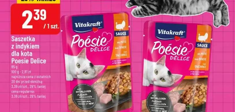 Saszetka z indykiem dla kota VitaKraft Poesie Delice