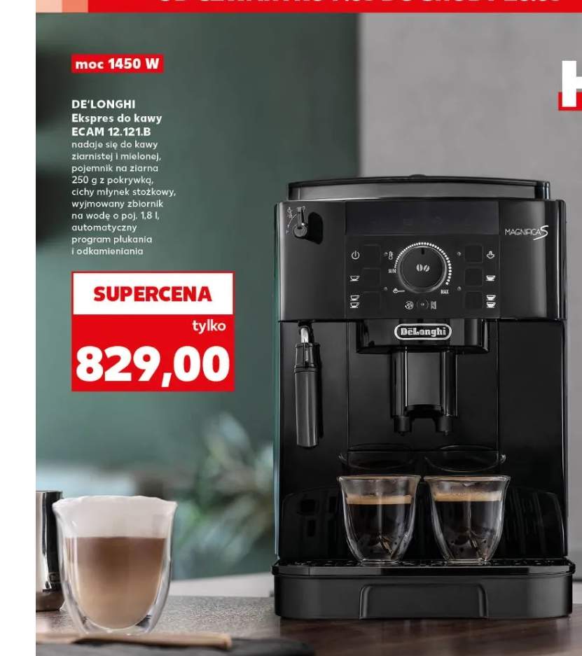 Ekspres do kawy De'Longhi ECAM 12.121.B 1450W