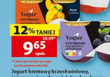 Jogurt kremowy brzoskwiniowy Auchan Collection