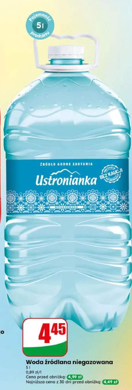 Woda źródlana niegazowana Ustronianka