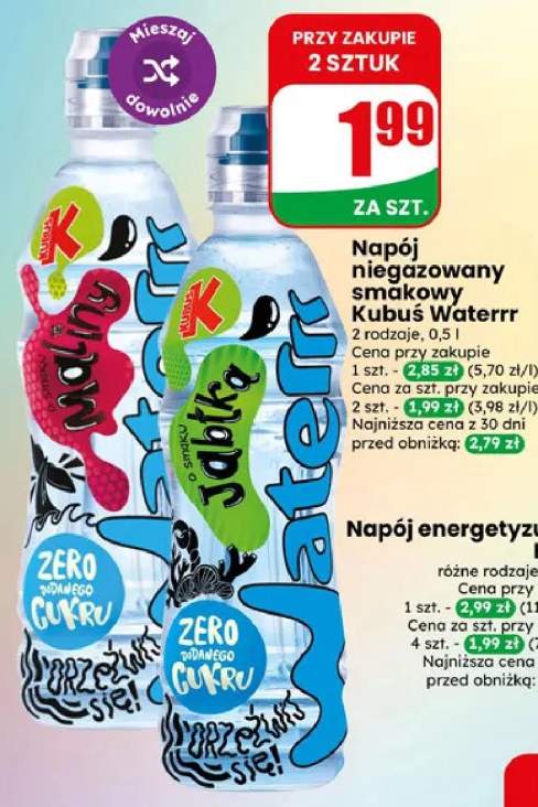 Napój niegazowany smakowy Kubuś Waterrr