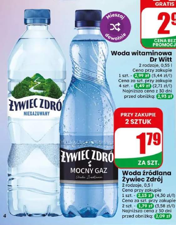 Woda źródlana Żywiec Zdrój mocny gaz