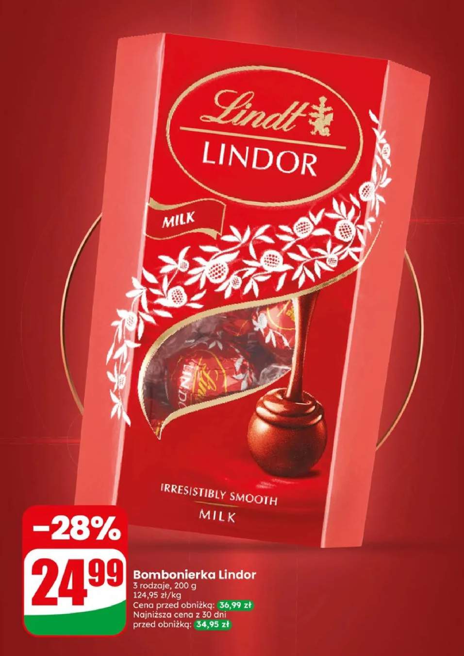 Bombonierka Lindor Lindt milk