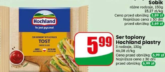 Ser topiony Hochland plastry Tost