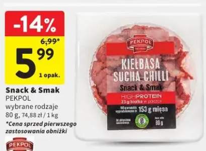 Snack & Smak kiełbasa sucha chilli Pekpol