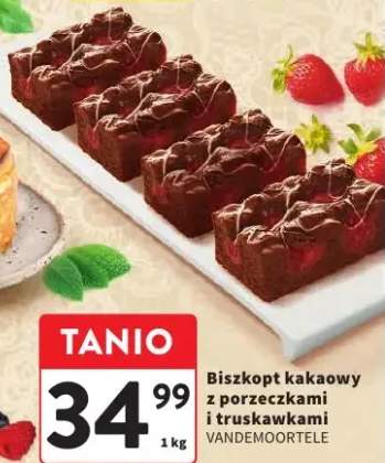Biszkopt kakaowy z porzeczkami i truskawkami Vandemoortele