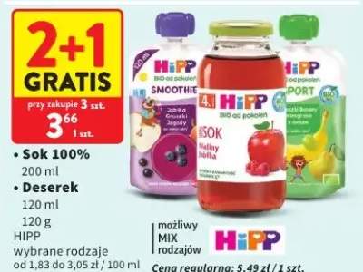 Sok 100% HiPP wybrane rodzaje