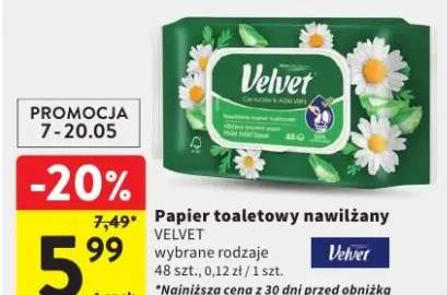Papier toaletowy nawilżany Velvet Camomile & Aloe Vera