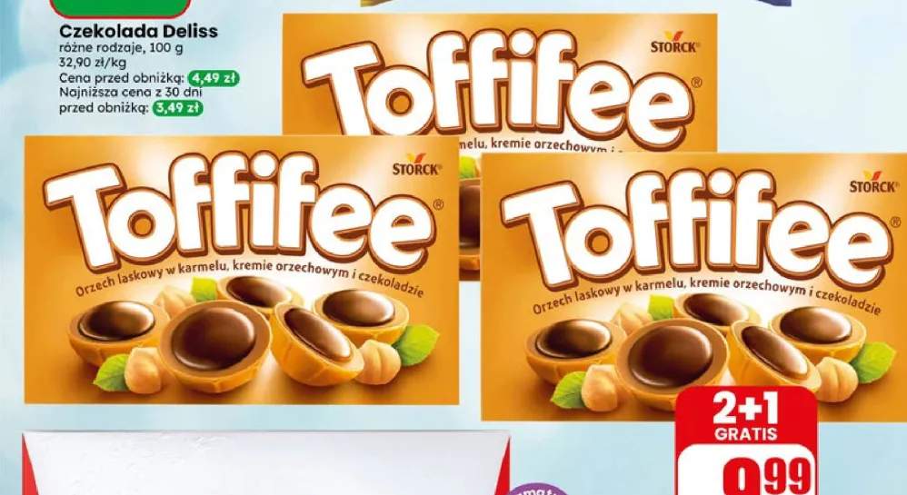 Bombonierka Toffifee orzech laskowy w karmelu kremie orzechowym i czekoladzie