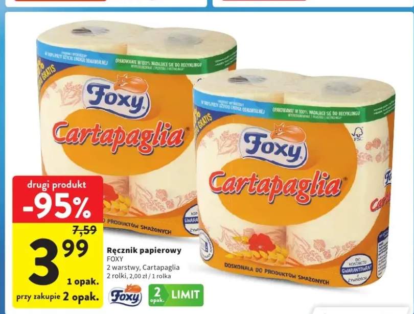 Ręcznik papierowy Foxy Cartapaglia 2 warstwy