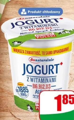 Jogurt naturalny OSM Jana z witaminami B6 B12 D3