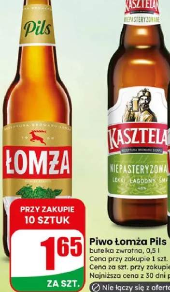 Piwo Łomża Pils butelka zwrotna