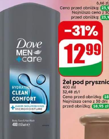 Żel pod prysznic Dove Men+Care Hydrating Clean Comfort
