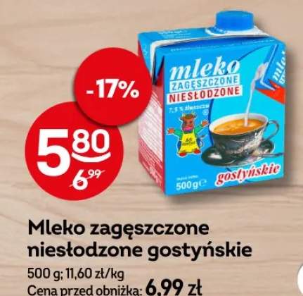 Mleko zagęszczone niesłodzone gostyńskie