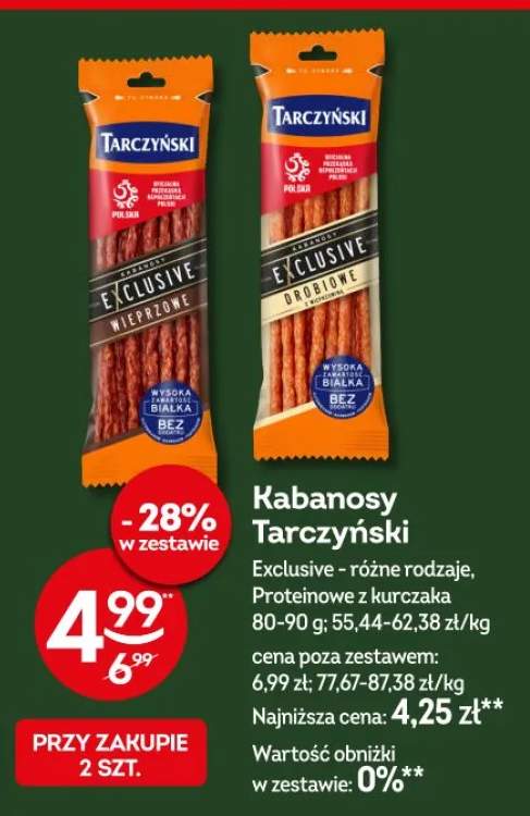 Kabanosy Tarczyński Exclusive wieprzowe